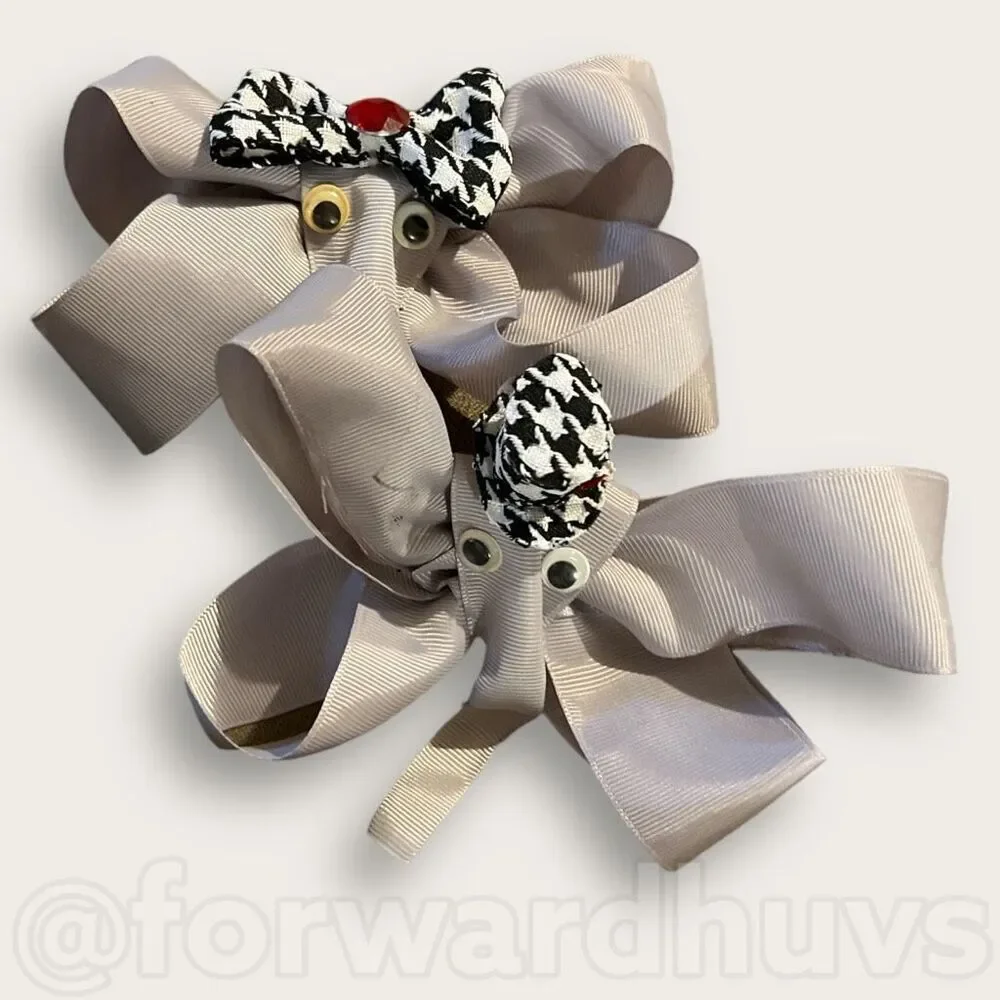 Elephant Wearing Hats Barrett x 2 | Handcrafted Hair Accessories